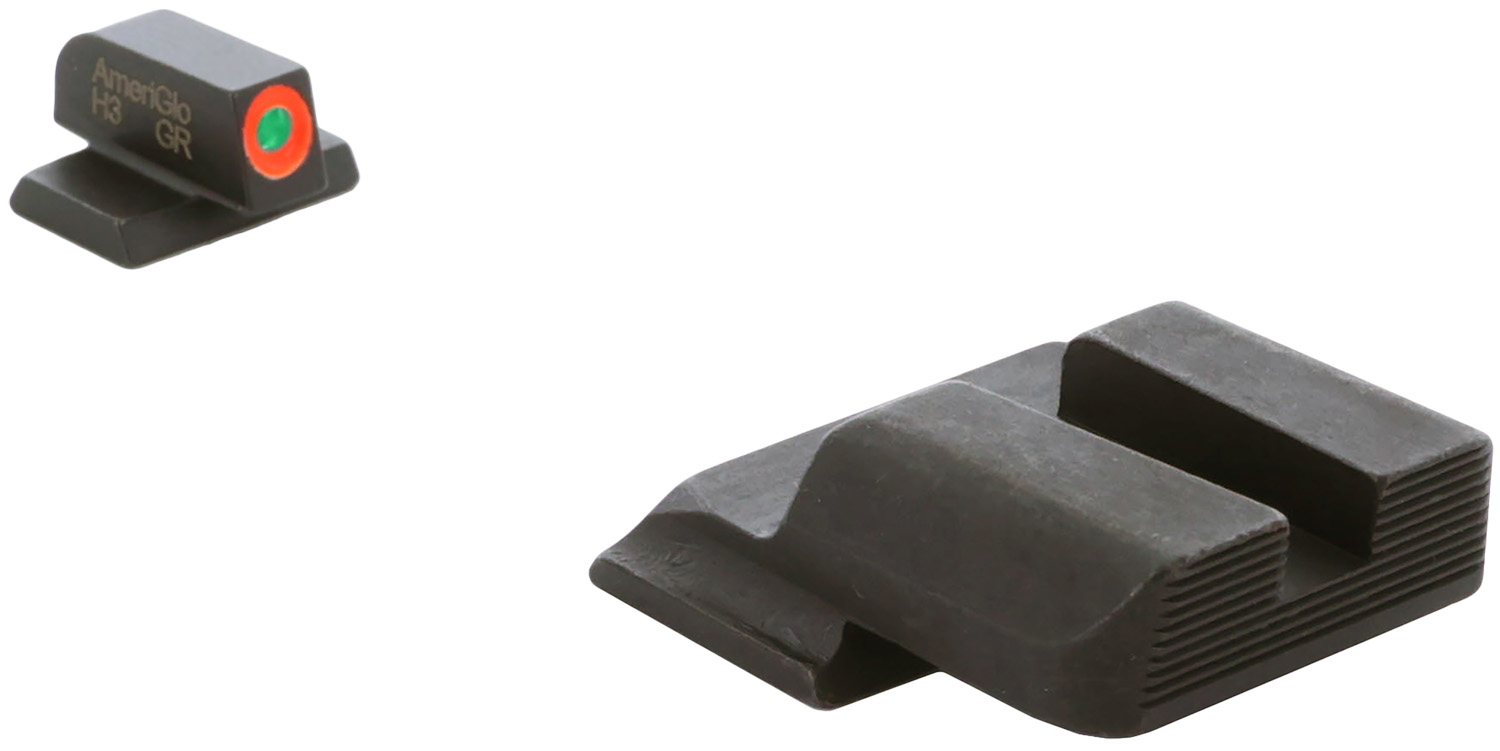 AmeriGlo SW433B Protector Sight Set for Smith & Wesson M&P Green Tritium Orange Outline Front Sight-Black Serrated Rear Sight 3 AmeriGlo SW433B Protector Sight Set for Smith & Wesson M&P Green Tritium Orange Outline Front Sight-Black Serrated Rear Sight