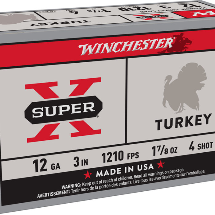 Winchester Ammo X123MT4 Super X Magnum Turkey 12Gauge 3" 1 7/8oz Copper Plated 4Shot 10 Per Box/10 Case
