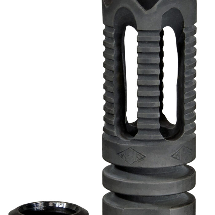 Yankee Hill 285C2 Phantom Flash Hider Black Steel with 1/2"-28 tpi Threads & Teeth for 5.56x45mm NATO AR-Platform