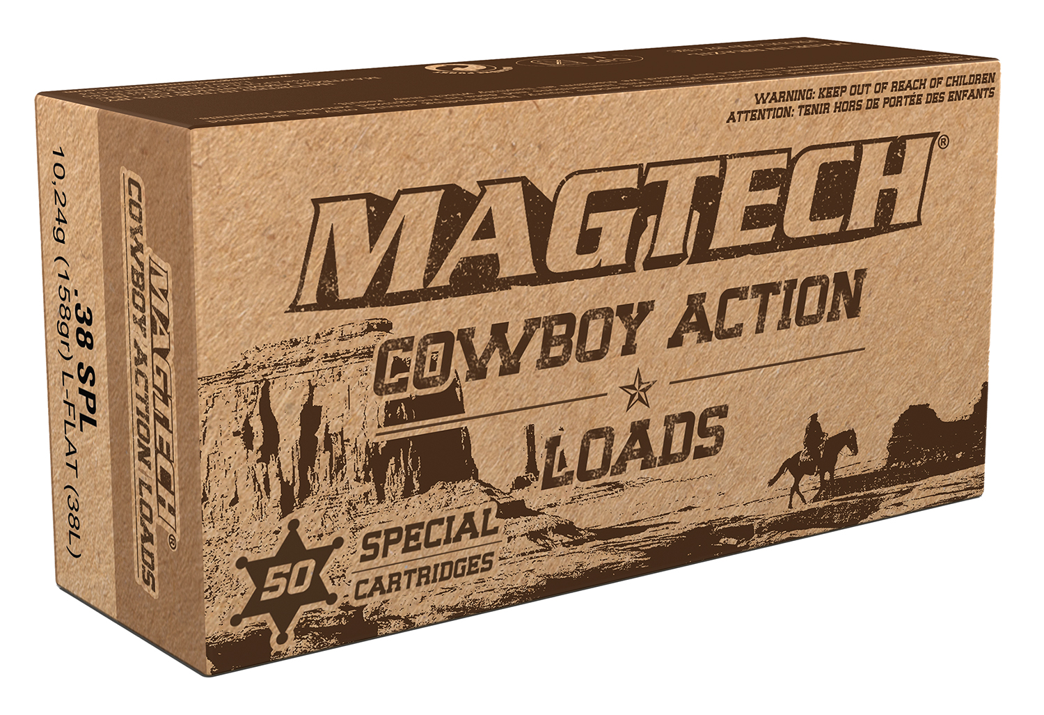 Magtech 38L Cowboy Action 38Special 158gr Lead Flat Nose 50 Per Box/20 Case 3 Magtech 38L Cowboy Action 38Special 158gr Lead Flat Nose 50 Per Box/20 Case