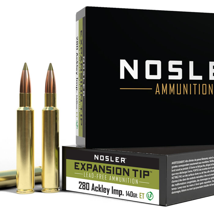 Nosler 40067 E-Tip  280Ackley Improved 140gr E Tip Lead Free 20 Per Box/10 Case