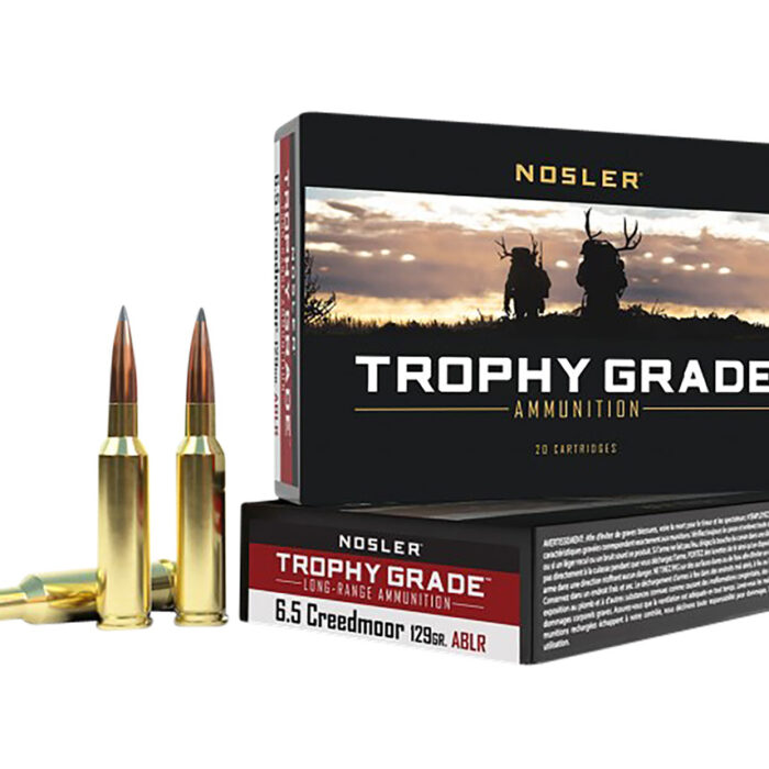 Nosler 60091 Trophy Grade Long-Range 6.5Creedmoor 129gr Nosler Spitzer AccuBond Long Range 20 Per Box/10 Case
