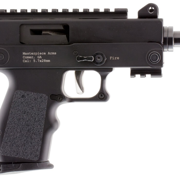 MasterPiece Arms 57DMG Defender  5.7x28mm 20+1 5" Threaded Barrel w/Muzzle Brake, Machined Aluminum Lower Receiver w/Picatinny Accessory Rail, Compatible w/FN 57 20rd & 30rd Magazines, Aluminum Grips