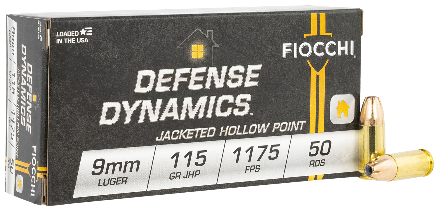 Fiocchi 9APHP Defense Dynamics 9mmLuger 115gr Jacketed Hollow Point 50 Per Box/20 Case 3 Fiocchi 9APHP Defense Dynamics 9mmLuger 115gr Jacketed Hollow Point 50 Per Box/20 Case
