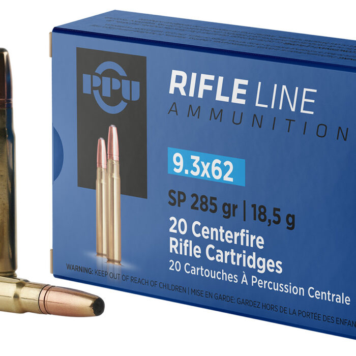 PPU PP9362 Metric Rifle  9.3mmx62Mauser 285gr Soft Point 20 Per Box/10 Case