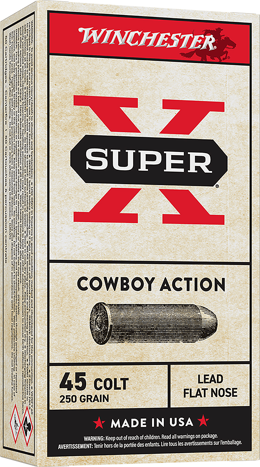 Winchester Ammo USA45CB Super X Cowboy Action 45Colt 250gr Lead Flat Nose 50 Per Box/10 Case 3 Winchester Ammo USA45CB Super X Cowboy Action 45Colt 250gr Lead Flat Nose 50 Per Box/10 Case