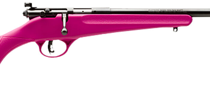 Savage Arms 13780 Rascal  Youth 22 LR 1rd 16.13" Matte Black Sporter Barrel, Matte Black Carbon Steel Receiver, Pink Fixed Synthetic Stock, Right Hand