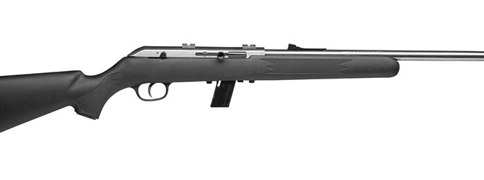 Savage Arms 31000 64 FSS Full Size 22 LR 10+1 21" Matte Sporter Barrel, Matte Drilled & Tapped Stainless Steel Receiver, Matte Black Fixed Synthetic Stock, Right Hand