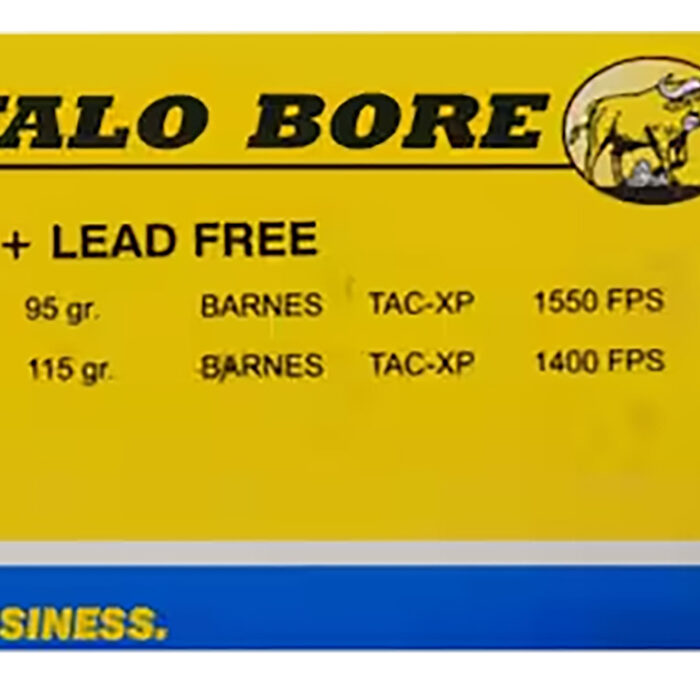 Buffalo Bore Ammunition 24G20 Buffalo-Barnes Strictly Business 9mmLuger +P+ 95gr Barnes TAC-XP Lead Free 20 Per Box/12 Case