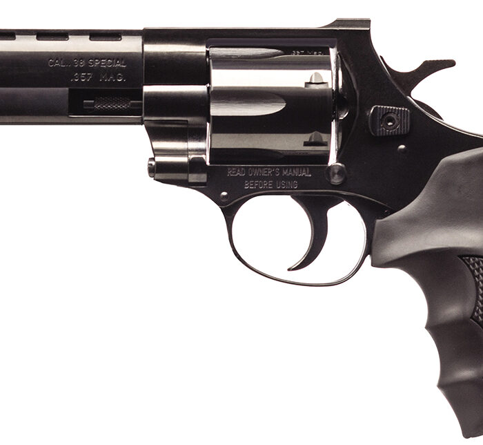 Weihrauch Guns EARB3574 Windicator  357 Mag 6rd 4" Blued Steel Barrel & Cylinder, Compact Blued Steel Frame w/Exposed Hammer, Ramp Front/Fixed Rear Sights, Finger Grooved Black Rubber Grip