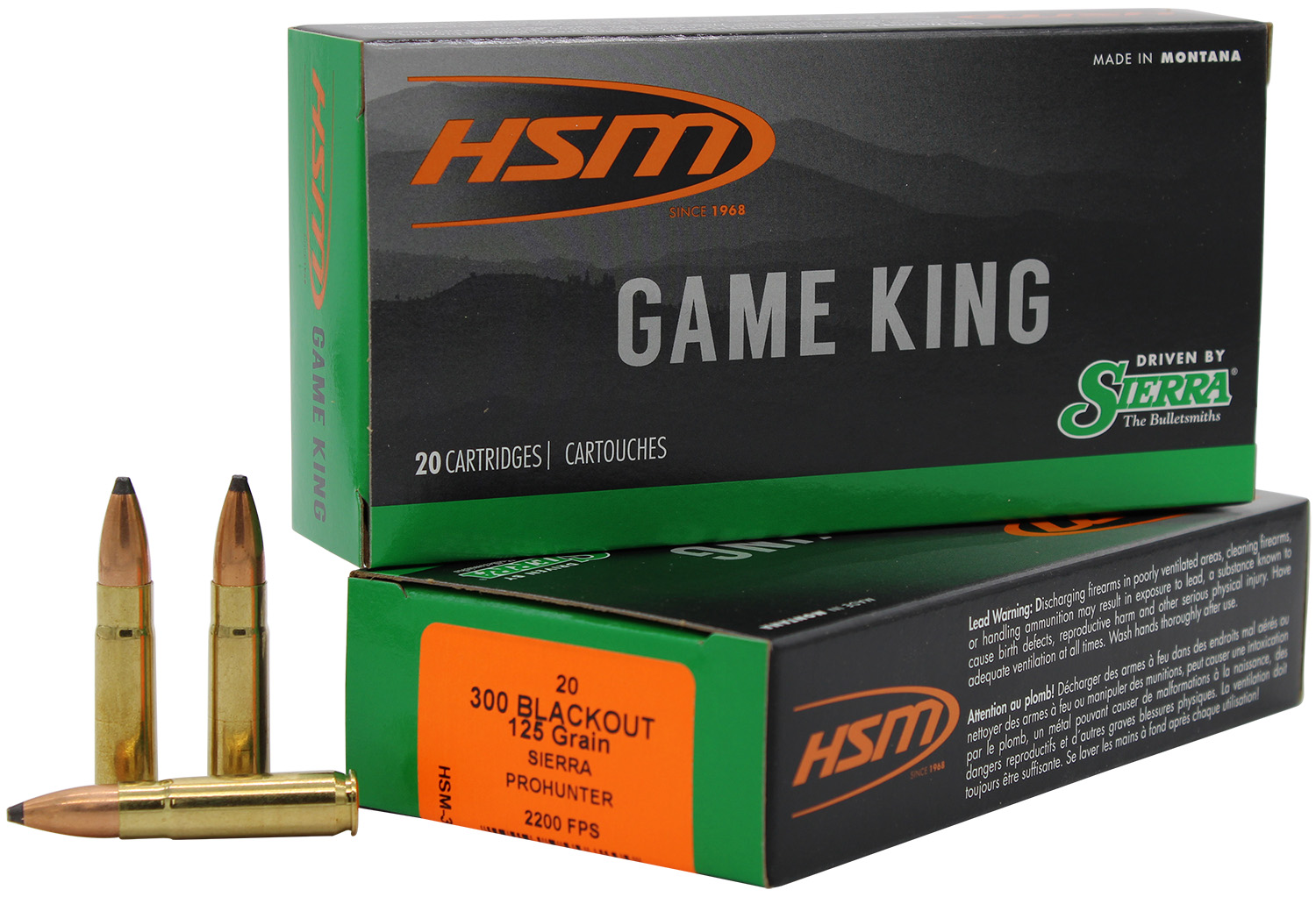 HSM 300BLK3N Game King 300 Blackout 125 gr Pro Hunter 20 Per Box/ 25 Case 3 HSM 300BLK3N Game King 300 Blackout 125 gr Pro Hunter 20 Per Box/ 25 Case