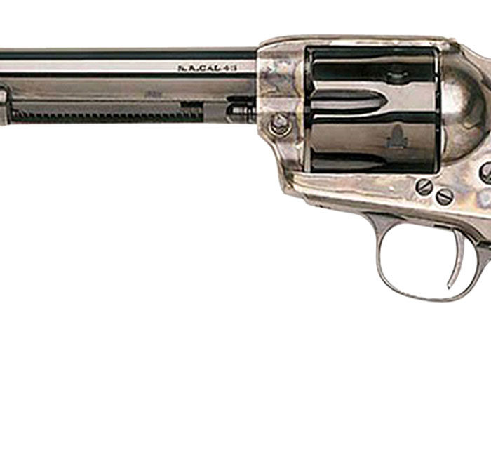 Taylors & Company 550907 1873 Cattleman SAO 45 Colt (LC) Caliber with 7.50" Blued Finish Barrel, 6rd Capacity Blued Finish Cylinder, Color Case Hardened Finish Steel Frame & Walnut Grip