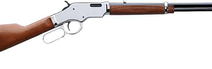 Taylors & Company 550223 Uberti Scout 22 LR Caliber with 14+1 Capacity, 19" Blued Barrel, Chrome-Plated Metal Finish & Walnut Stock Right Hand (Full Size)
