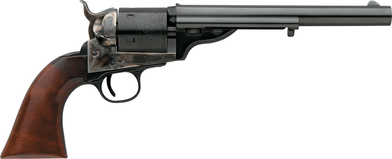 Taylors & Company 550718 1860 Open-Top 45 Colt (LC) Caliber with 7.50" Blued Finish Barrel, 6rd Capacity Blued Finish Cylinder, Color Case Hardened Finish Steel Frame & Walnut Army Size Grip 3 Taylors & Company 550718 1860 Open-Top 45 Colt (LC) Caliber with 7.50" Blued Finish Barrel, 6rd Capacity Blued Finish Cylinder, Color Case Hardened Finish Steel Frame & Walnut Army Size Grip