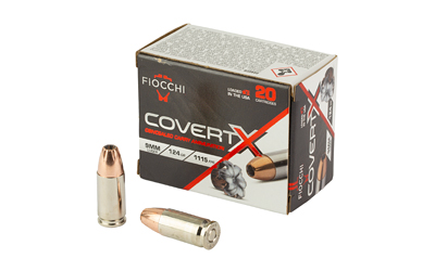 FIOCCHI COVERTX 9MM 124GR JHP 20/200