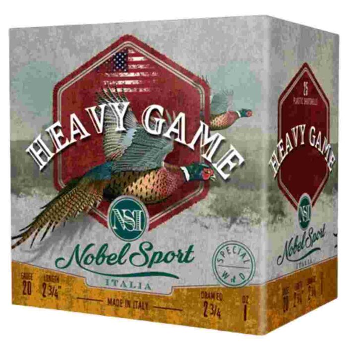 Nobel Sport Heavy Game Shotshells 20 ga 2-3/4" 1 oz 1250 fps #8 25/ct