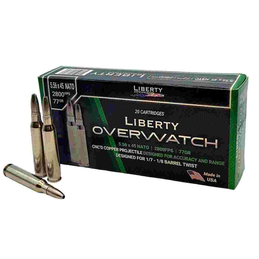 Liberty Overwatch Rifle Ammunition 5.56mm 77gr OTM 2800 fps 20/ct 3 Liberty Overwatch Rifle Ammunition 5.56mm 77gr OTM 2800 fps 20/ct