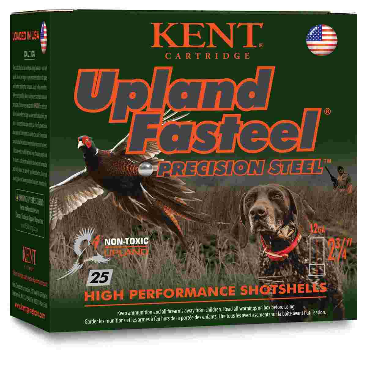 Kent Upland Fasteel Shotshells 20 ga 2-3/4" 7/8oz 1500 fps #5 25/ct 3 Kent Upland Fasteel Shotshells 20 ga 2-3/4" 7/8oz 1500 fps #5 25/ct