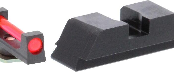 Ameriglo Red Fiber .115 FRONT Black REAR for Glock 42-43-43X-48