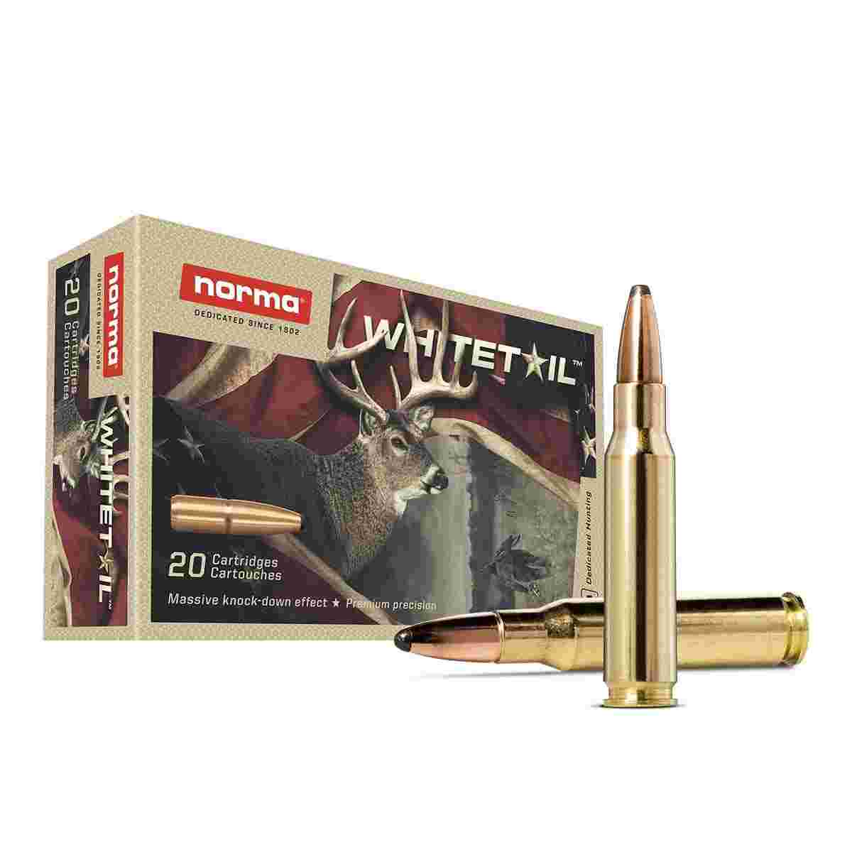Norma WhiteTail Rifle Ammunition .308 Win 150gr PSP 2789 fps 20/ct 3 Norma WhiteTail Rifle Ammunition .308 Win 150gr PSP 2789 fps 20/ct