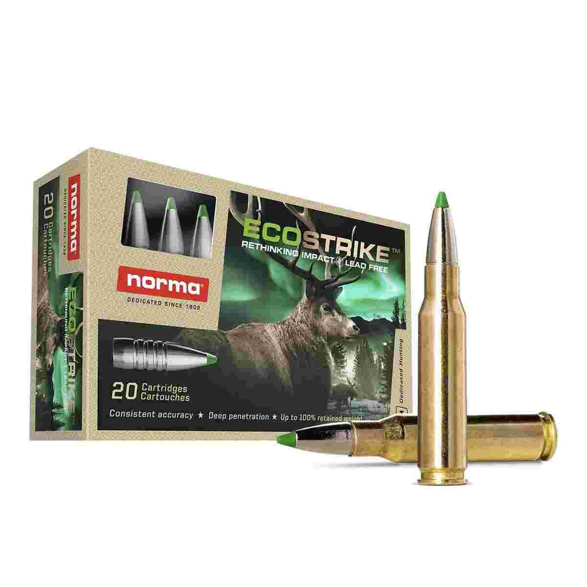 Norma EcoStrike Rifle Ammunition .308 Win 150gr PT 2592 fps 20/ct 3 Norma EcoStrike Rifle Ammunition .308 Win 150gr PT 2592 fps 20/ct