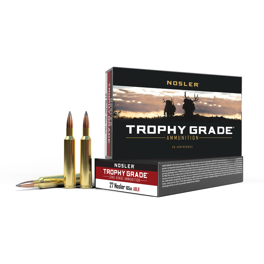 Nosler Accubond Long Range Trophy Grade Rifle Ammunition 27 Nosler 165 gr PT 3158 fps 20/ct 3 Nosler Accubond Long Range Trophy Grade Rifle Ammunition 27 Nosler 165 gr PT 3158 fps 20/ct