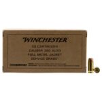 Winchester Service Grade Ammunition 380 Auto 95 gr. FMJ 955 fps 50/ct 1 https3A2F2Fmedia.chattanoogashooting.com2Fimages2Fproduct2FWNSG380W2FWNSG380W 1