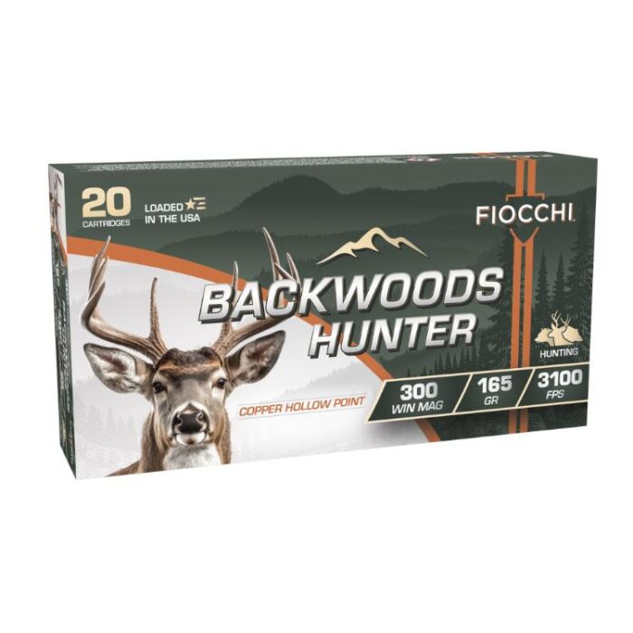 Fiocchi Backwoods Hunter Rifle Hunter .300 Win Mag 165gr CHP 3100 fps 20/ct
