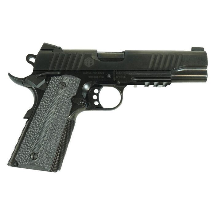 Alpha Foxtrot AF1911 Enhanced 70 Series Handgun 10mm 7rd Magazine 5" Barrel Black Novak Sights