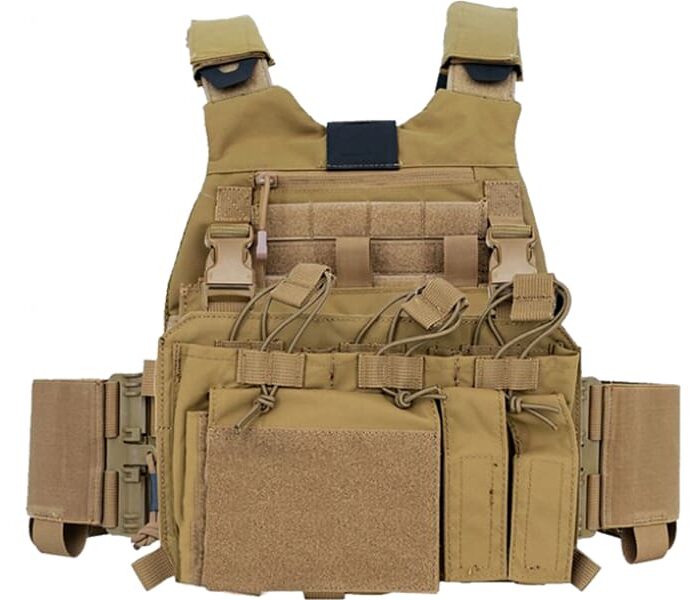 GUARD DOG TRAKR PLATE CARRIER FDE W/ PLACARD (15002)