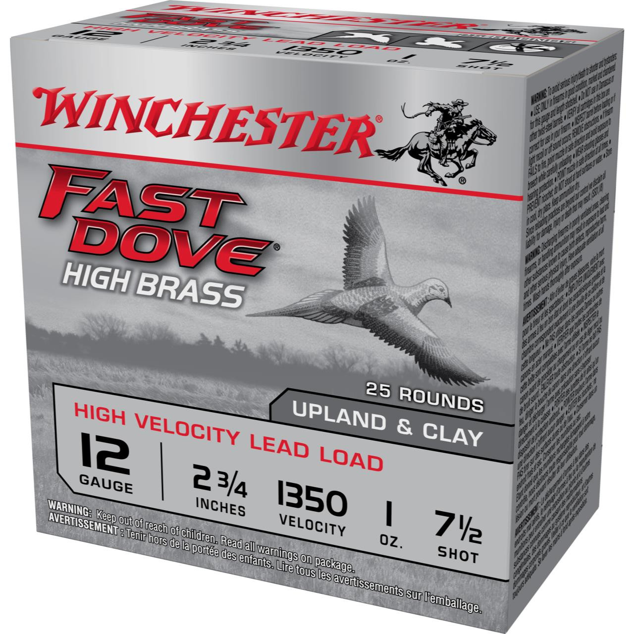 WINCHESTER 12G 2-3/4" 7.5# FST DOVE HB 25RD/250RD 3 WINCHESTER 12G 2-3/4" 7.5# FST DOVE HB 25RD/250RD