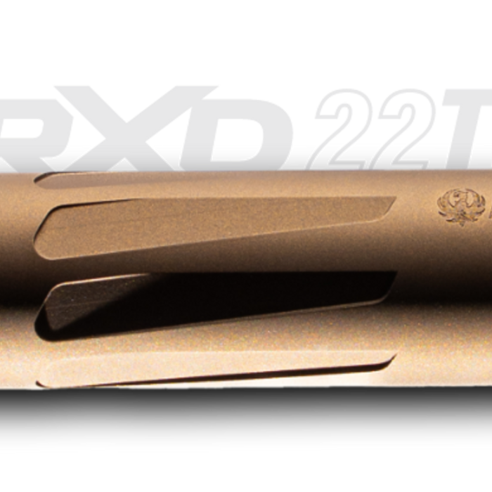 DEAD AIR RXD 22TI SUPPRESSOR .22 CAL 1/2"-28 XRF MUZZLE BRAKE BURNT BRONZE