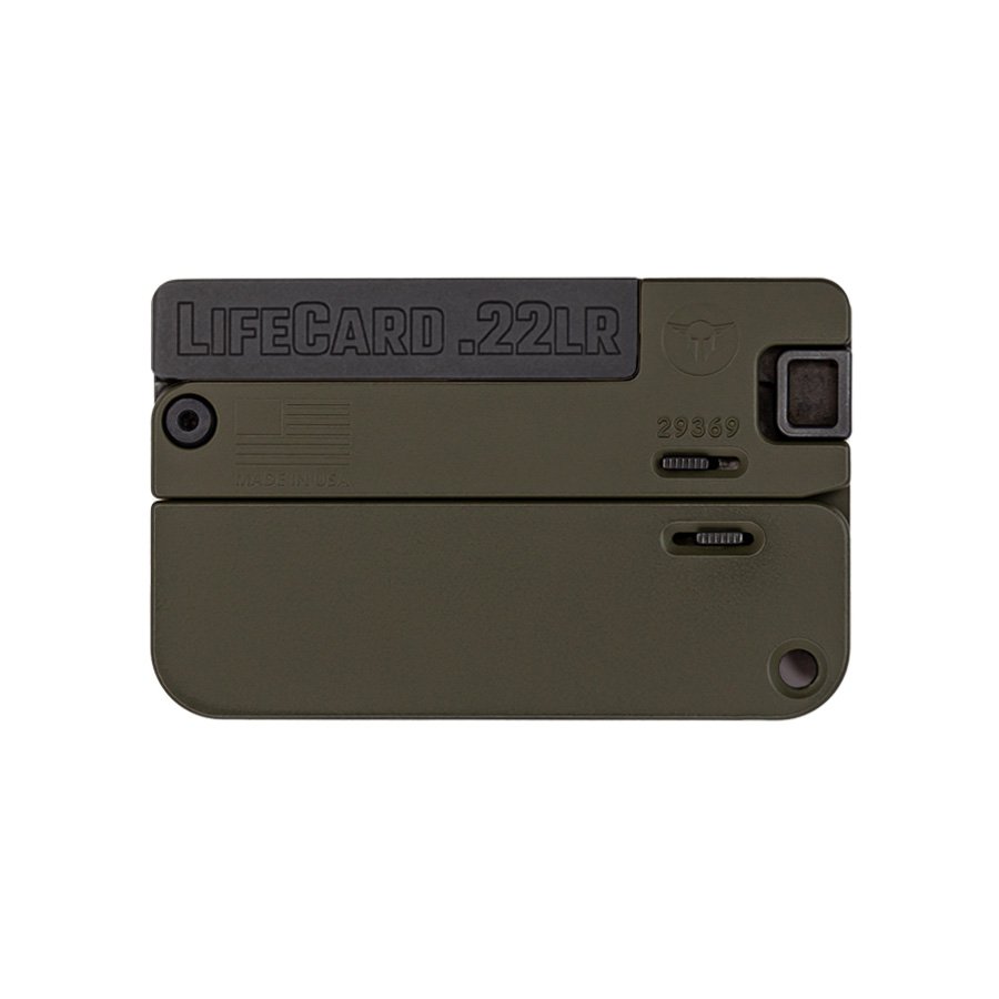 TRAILBLAZER FIREARMS LIFECARD 22LR BLACK/OD GREEN 3 TRAILBLAZER FIREARMS LIFECARD 22LR BLACK/OD GREEN