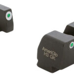 AmeriGlo XD181 Optic Compatible Sight Set for Springfield Armory XD Green Tritium White Outline Front Sight-Green Tritium White Outline Rear Sight 2 100829