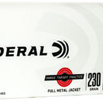 Federal RTP45230 Range & Target 45ACP 230gr Full Metal Jacket 50 Per Box/20 Case 1 104338