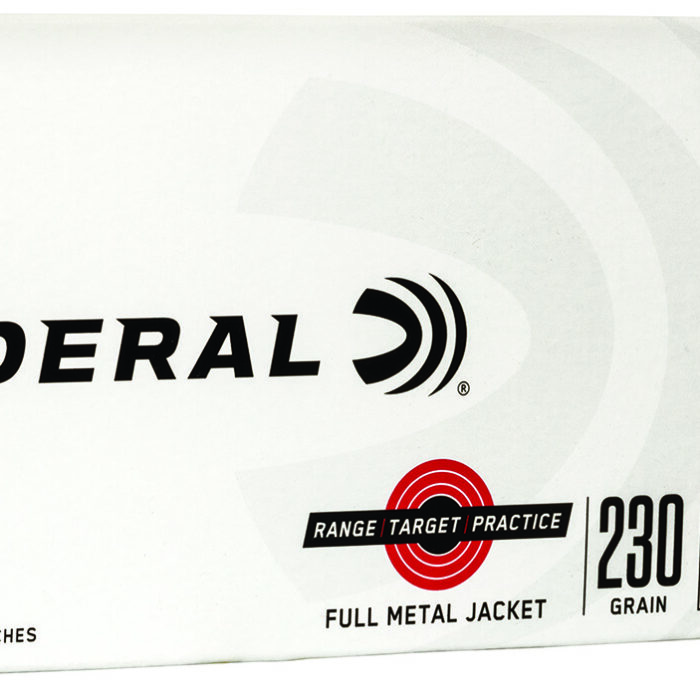 Federal RTP45230 Range & Target  45ACP 230gr Full Metal Jacket 50 Per Box/20 Case