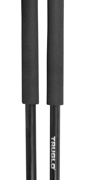TruGlo TG8920XB Solid-Shot  Bipod 21-40" Collapsible Black Aluminum, Rubberized V-Brace, Twist Lock Adjustable Legs, Includes Carry Case w/Shoulder Strap