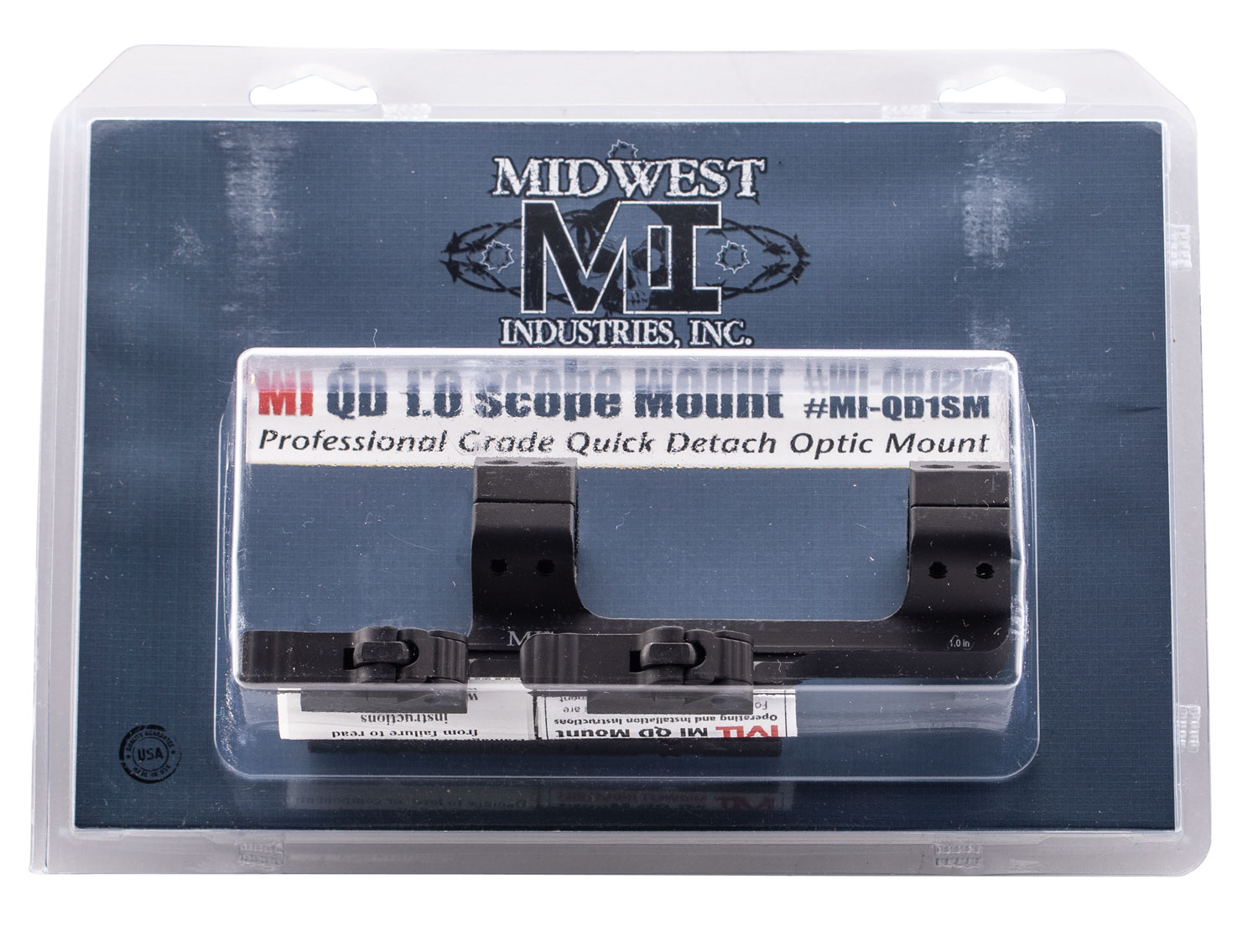 Midwest Industries MIQD1SM 1" QD Scope Mount/Ring Combo Black Hardcoat Anodized 3 Midwest Industries MIQD1SM 1" QD Scope Mount/Ring Combo Black Hardcoat Anodized