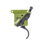 Timney Triggers 510V2 Elite Hunter Curved Trigger with 3 lbs Draw Weight & Black/Green Finish for Remington 700 Right 2 110760