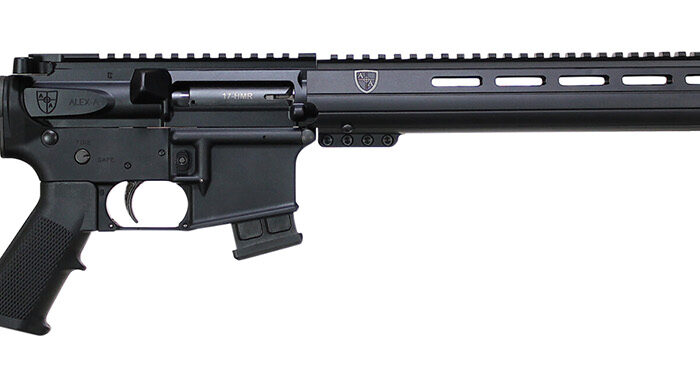 Alexander Arms RST17 Standard  17 HMR  10+1 18" Fluted Barrel, Black Hard Coat Anodized Metal Finish, EFX Black Stock, Optics Ready