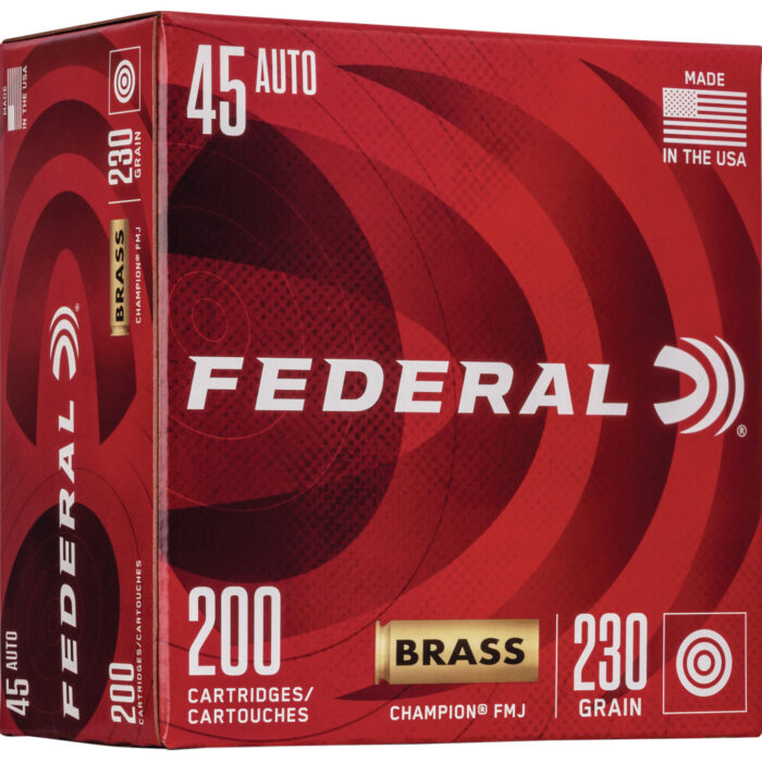 Federal WM52332 Champion Training 45ACP 230gr Full Metal Jacket 200 Per Box/5 Case