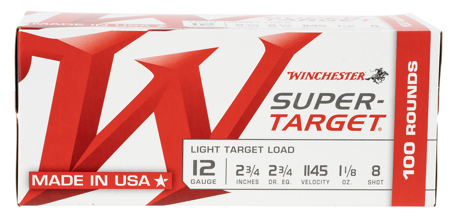 Winchester Ammo TRGT128VP Super-Target Light Target Value Pack 12 Gauge 2.75" 1 1/8oz 8 Shot 100/Box 3 Winchester Ammo TRGT128VP Super-Target Light Target Value Pack 12 Gauge 2.75" 1 1/8oz 8 Shot 100/Box