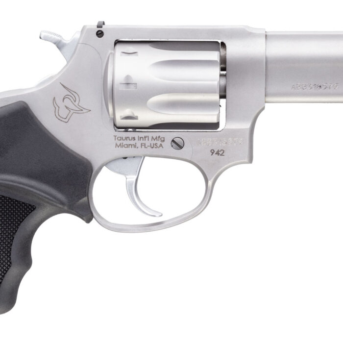 Taurus 2942039 942  22 LR 8rd 3" Barrel, Overall Matte Finish Stainless Steel & Finger Grooved Black Polymer Grip