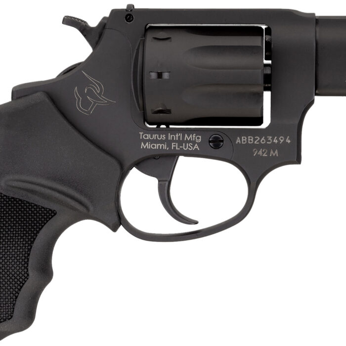 Taurus 2942M021 942  22 WMR 8rd 2" Barrel, Overall Matte Black Finish Steel & Finger Grooved Black Polymer Grip