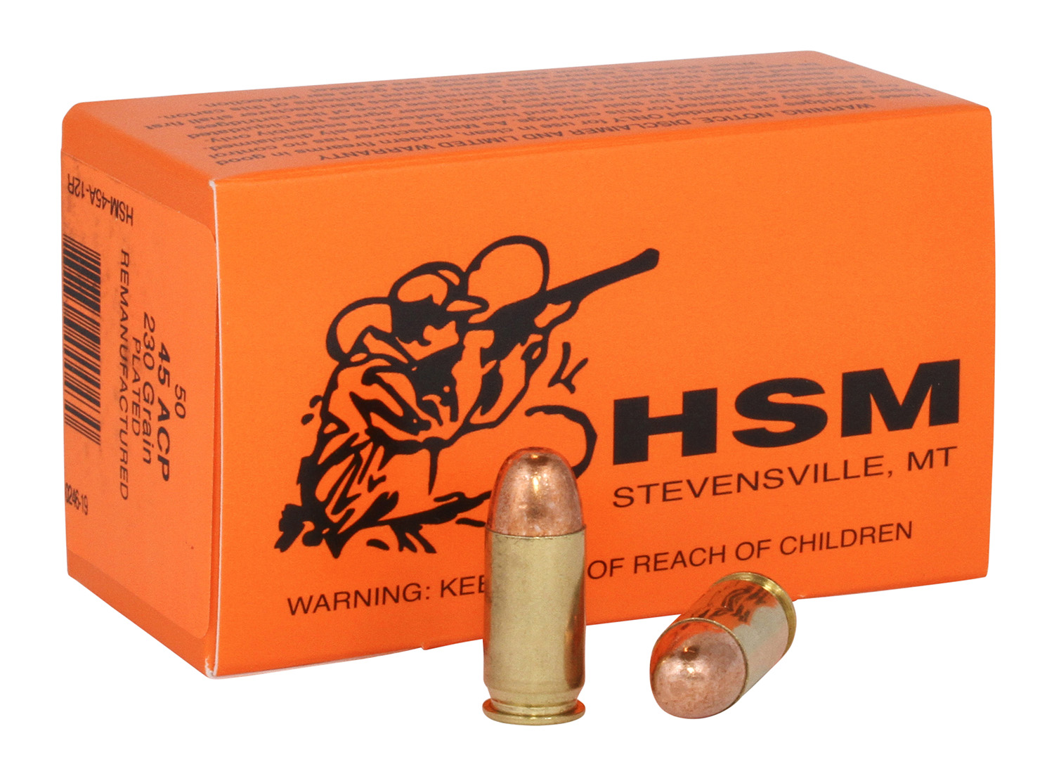 HSM 4512R Training 45 ACP 230 gr Full Metal Jacket 50 Per Box/ 20 Case 3 HSM 4512R Training 45 ACP 230 gr Full Metal Jacket 50 Per Box/ 20 Case