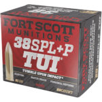Fort Scott Munitions 38+P081SCV Tumble Upon Impact (TUI) 38Special+P 81gr Solid Copper Spun 20 Per Box/25 Case 1 133839