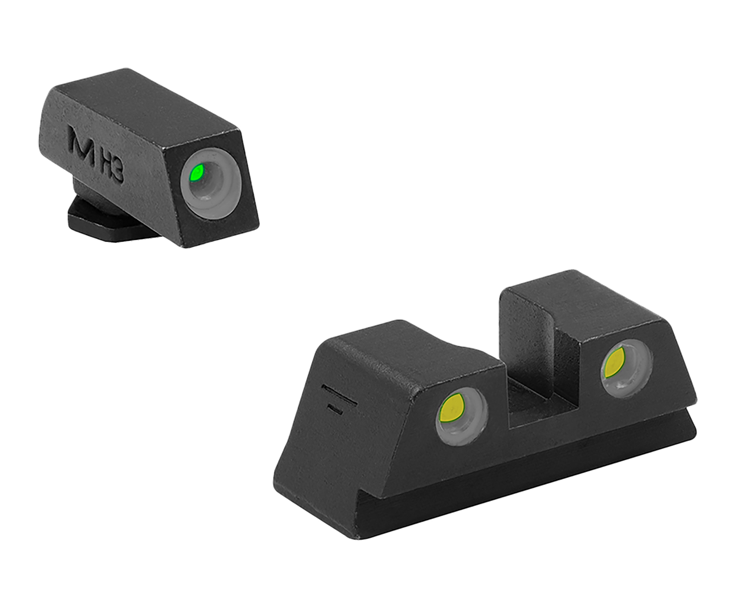 Meprolight USA 102203201 Tru-Dot Green Tritium White Outline Front Sight-Yellow Tritium White Outline Rear Sight Glock 42/43/43X/48 3 Meprolight USA 102203201 Tru-Dot Green Tritium White Outline Front Sight-Yellow Tritium White Outline Rear Sight Glock 42/43/43X/48