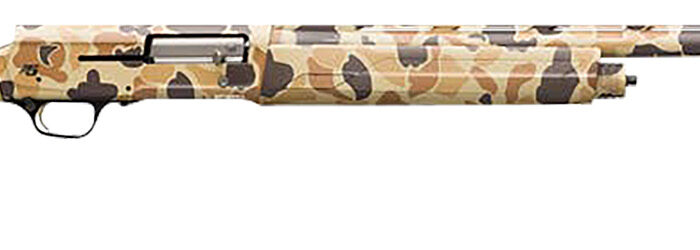 Browning 0119082005 A5  12 Gauge 26" Barrel 3.5" 4+1 Full Coverage Vintage Tan Camo, Textured Synthetic Stock With Close Radius Pistol Grip