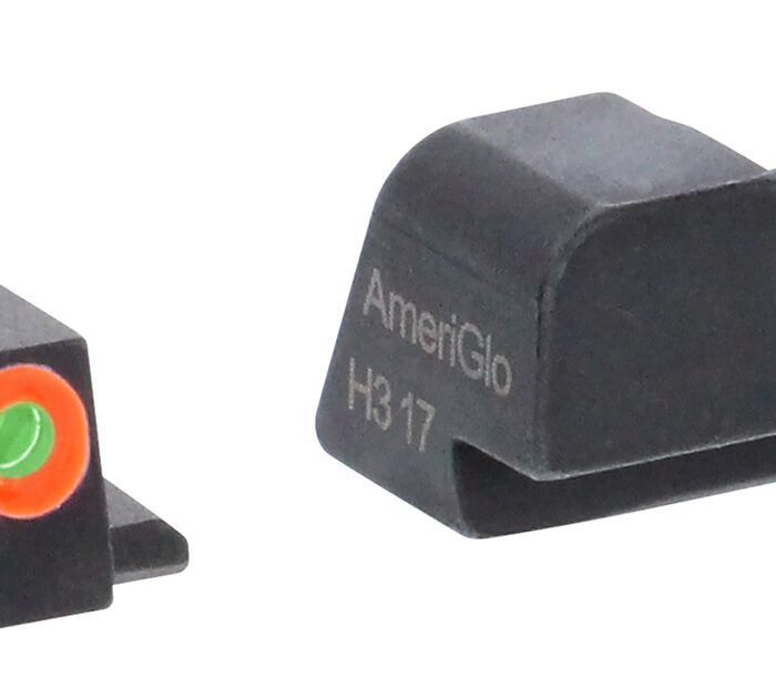AmeriGlo SG201 i-Dot Sight Set for SIG Sauer  Green Tritium Orange Outline Front Sight-Green Tritium Rear Sight