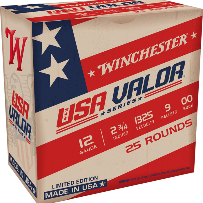 Winchester Ammo USA1200VP USA Valor 12Gauge 2.75" 9Pellets 00Buck Shot 25 Per Box/10 Case *Limited